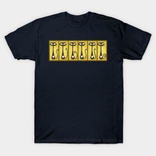 Gold Tiki Cats! T-Shirt